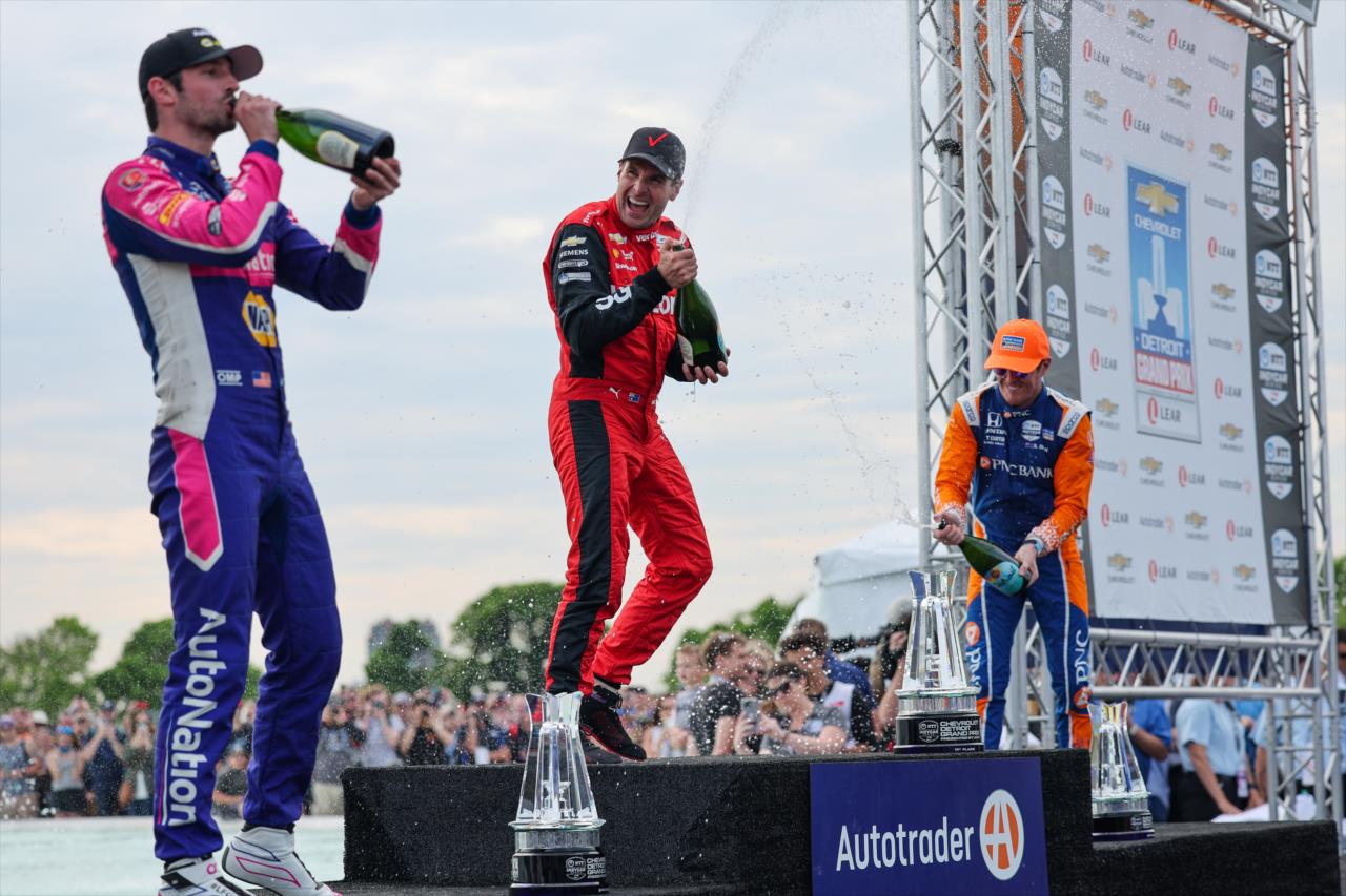 Alexander Rossi, Will Power, Scott Dixon - Chevrolet Detroit Grand Prix - By: Chris Owens -- Photo by: Chris Owens